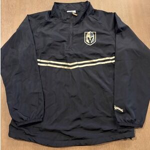 Vegas Golden Knights Pulover Mens XL Quarter Zip Windbreaker Jacket Black